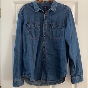 men’s gap denim shirt